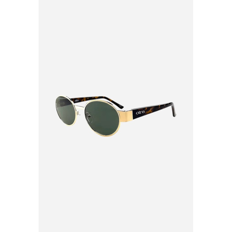 Otra Eyewear Echo Sunglasses in Gold Tort/Green