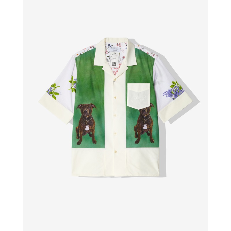 Marine Serre – Women’s Linen Calendar Bowling Shirt – (Multi)