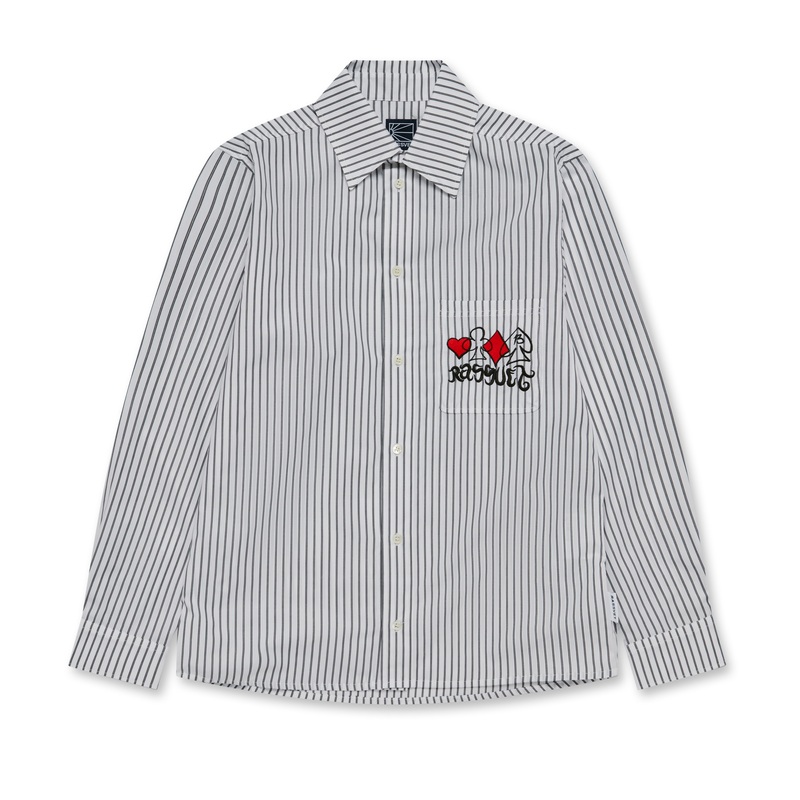 Rassvet – Men’s Card Suit Striped Shirt – (Striped)