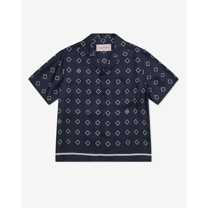 Valentino – Men’s Camicia Bowling Shirt – (Navy)