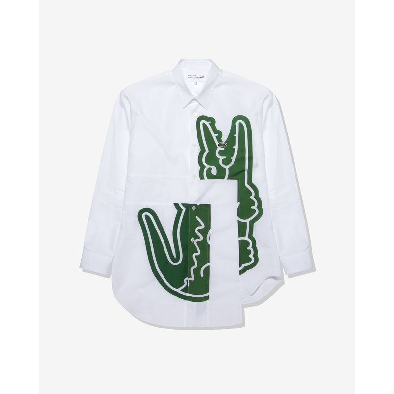 CDG Shirt – Lacoste Men’s Poplin Shirt – (White)