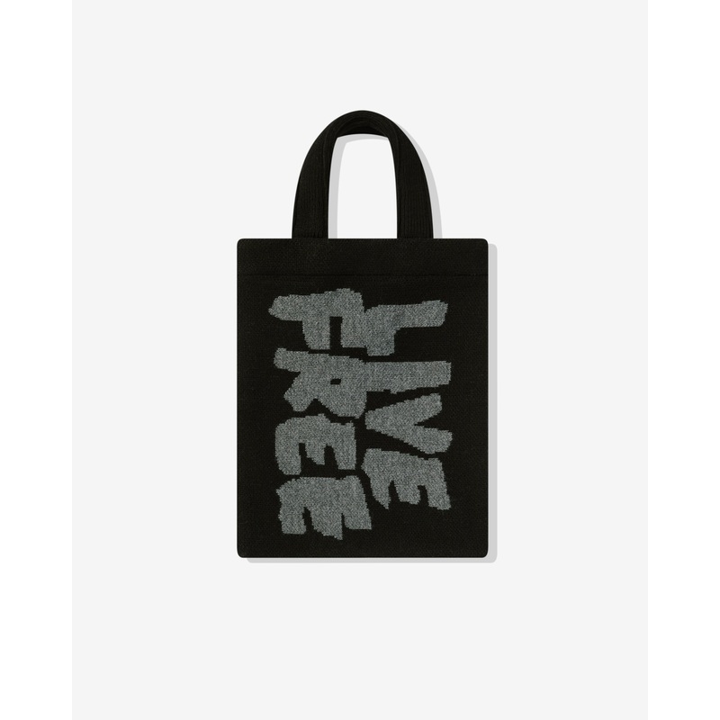 CDG Shirt – Live Free Jacquard Knitted Tote Bag – (Black)