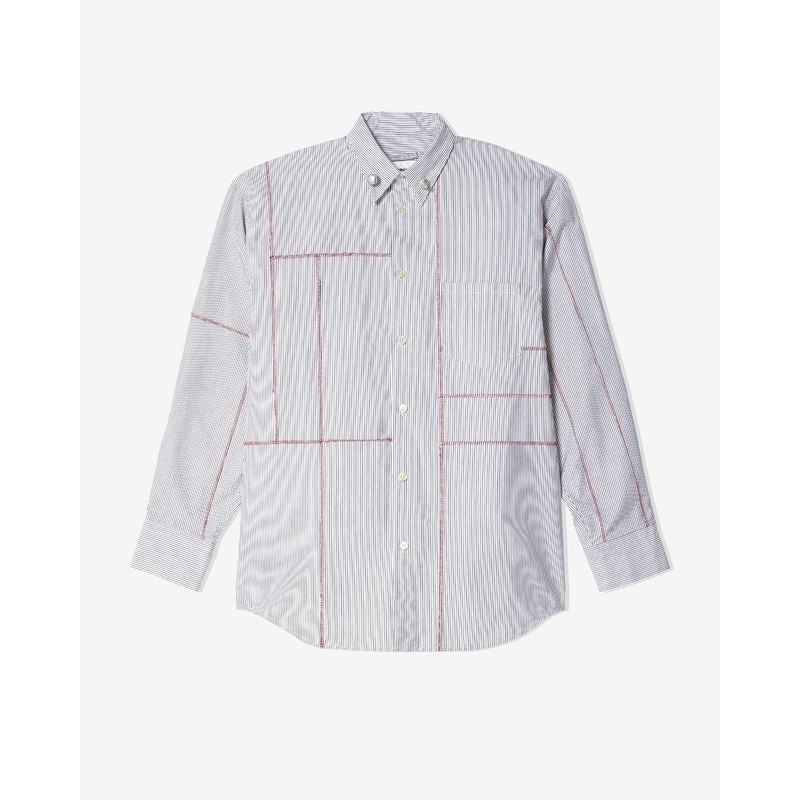 Doublet – Men’s Frankenstein Cutting Shirt – (White/Black)