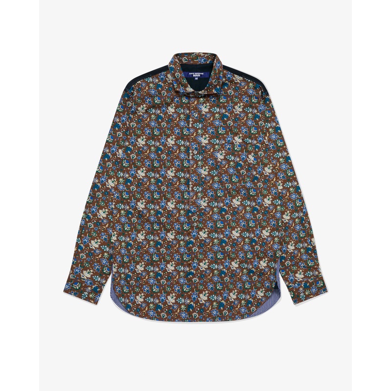 Junya Watanabe MAN – Men’s Paisley Stripe Shirt – (Brown/Blue)