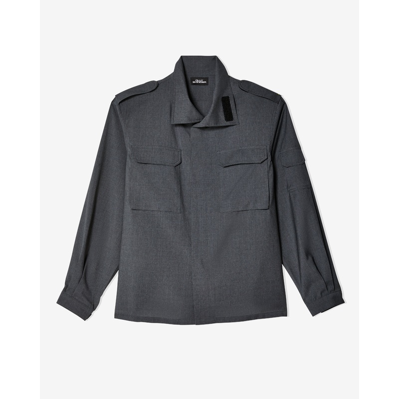Olly Shinder – Men’s Wool Overshirt – (Grey)