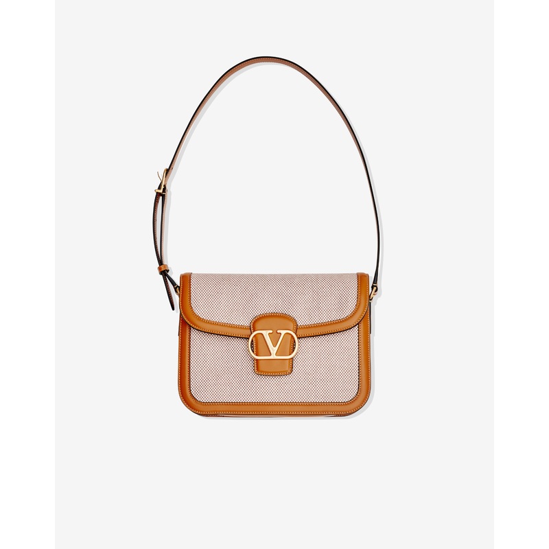 Valentino – Women’s 9TO5 Canvas Shoulder Bag – (Beige)