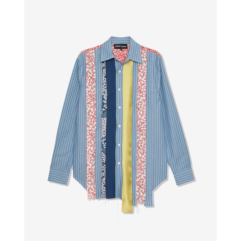 Edward Cuming – Men’s Patch Slash Shirt – (Blue)