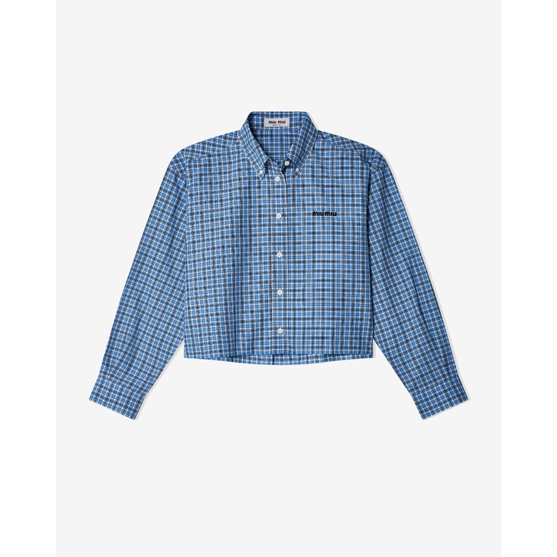 Miu Miu – Women’s Poplin Shirt – (Sky Blue)