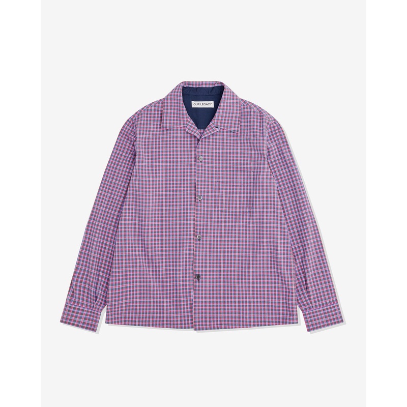 Our Legacy – Men’s Heusen Shirt – (Venice Check Almost Seersucker)