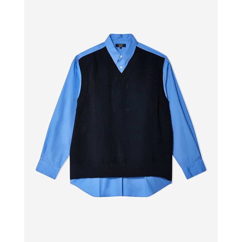CDG Homme – Men’s Panelled Shirt – (Navy)
