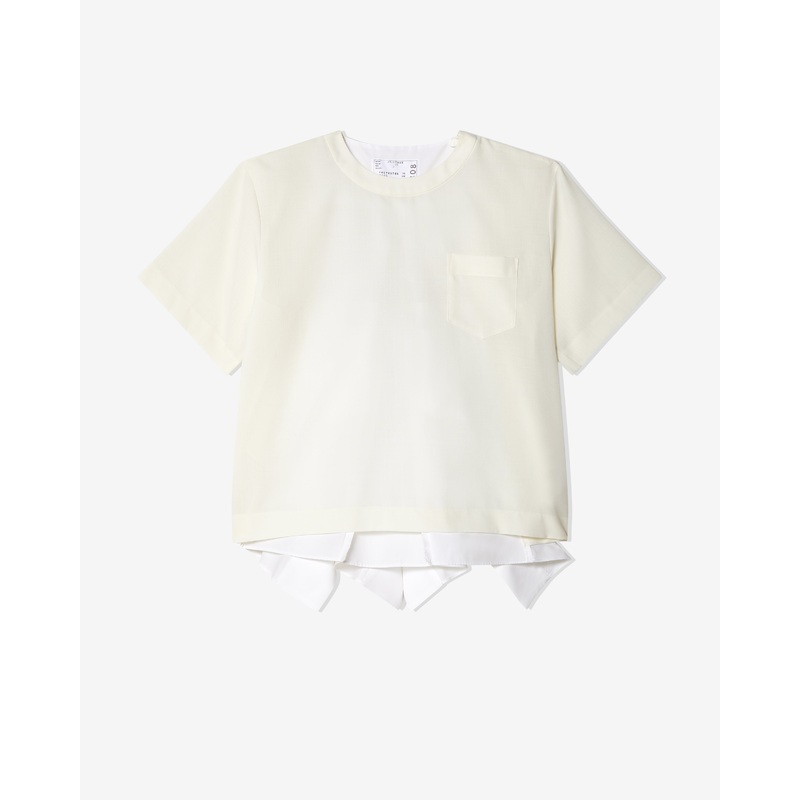 Sacai – Women’s Suiting Poplin Pullover – (Off White)
