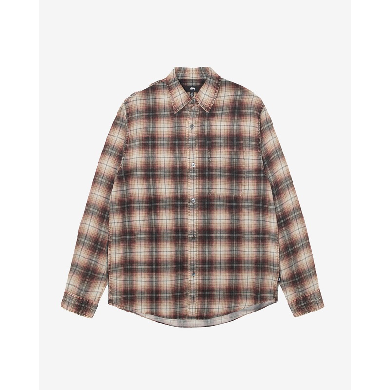 Stssy – Men’s Matthew Plaid Shirt – (Umber)