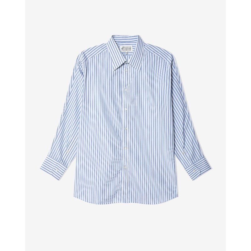 Maison Margiela – Men’s Long-Sleeved Shirt – (White/Grey)