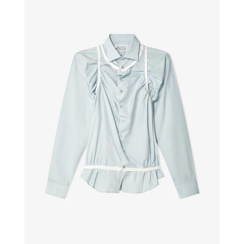 Maison Margiela – Women’s Piping Shirt – (Light Blue)