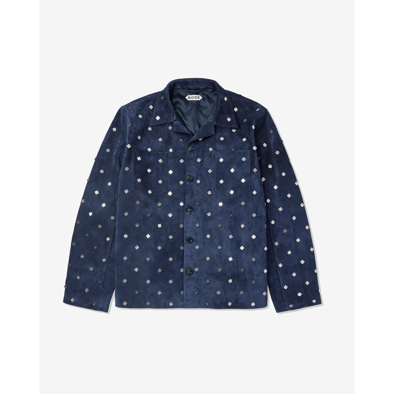 Bode – Men’s Clover Work Shirt – (Dark Navy)