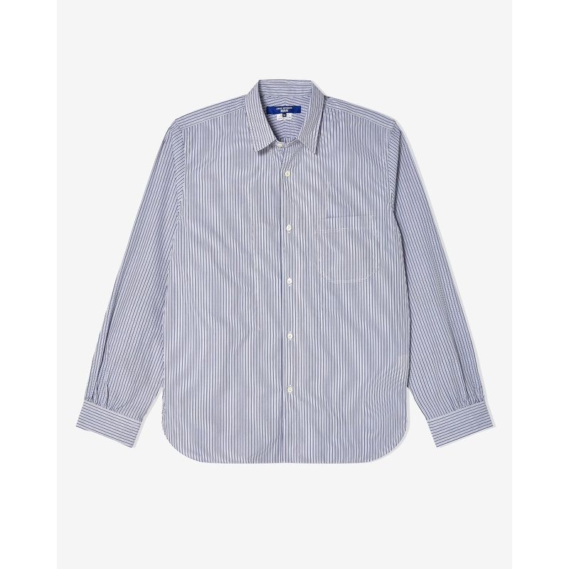 Junya Watanabe Man – Men’s Pinstripe Shirt – (White/Blue)