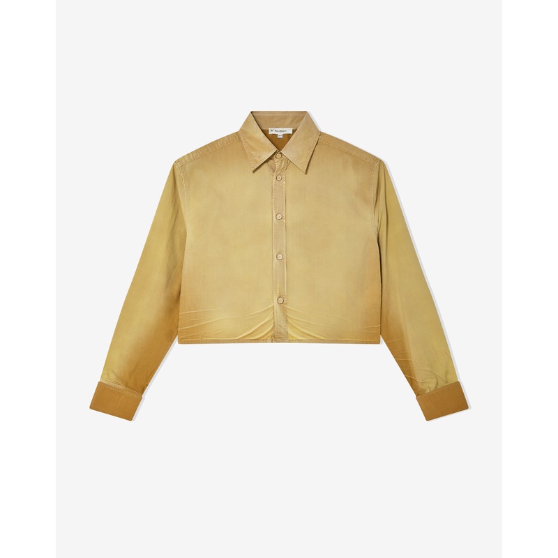 JW Anderson – Women’s Garment Dyed Cropped Shirt – (Light Tobacco)