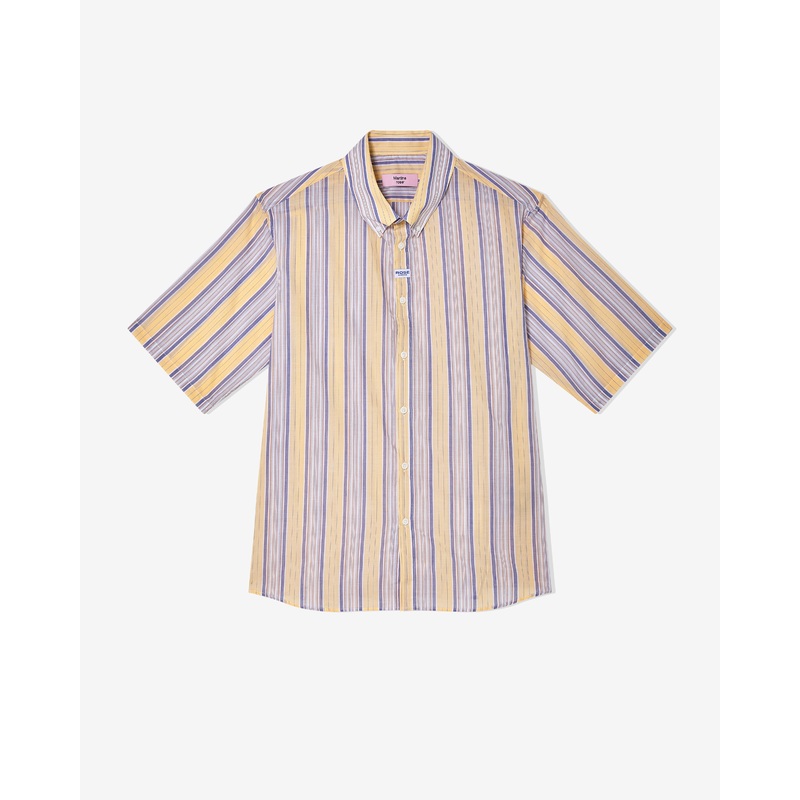 Martine Rose – Men’s S/S Casual Shirt – (Yellow/Blue)