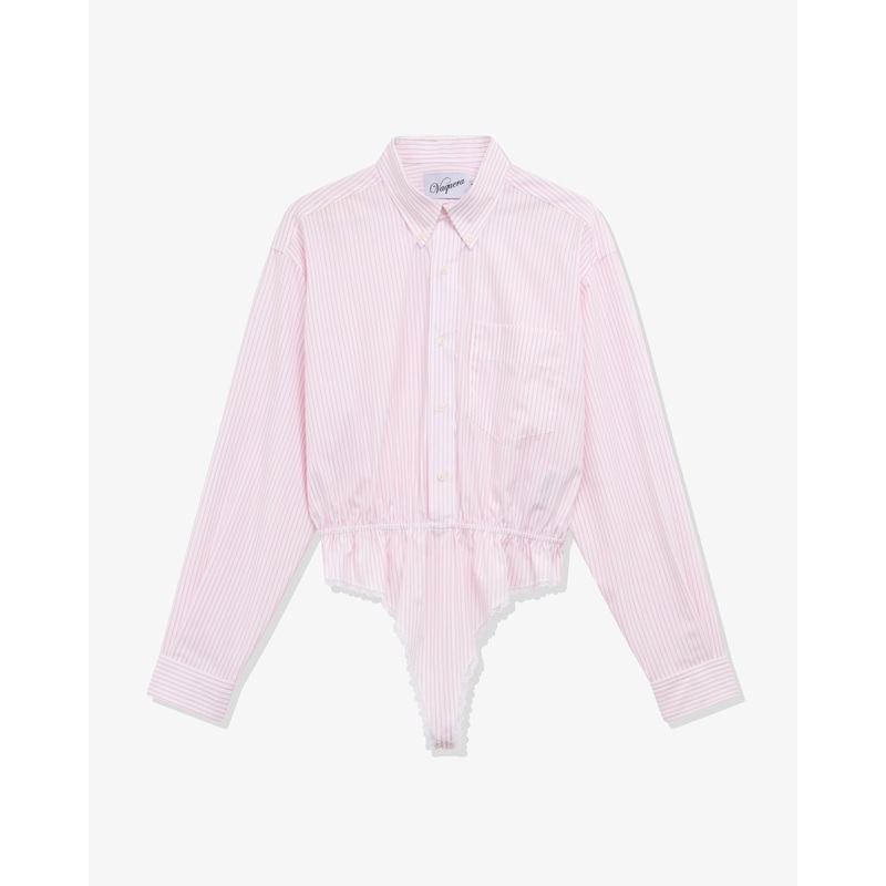 Vaquera – Women’s Leotard Buttondown – (Pink)