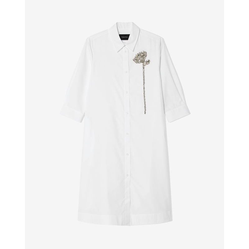 Simone Rocha – Women’s Long Masculine Button Shirt – (White)