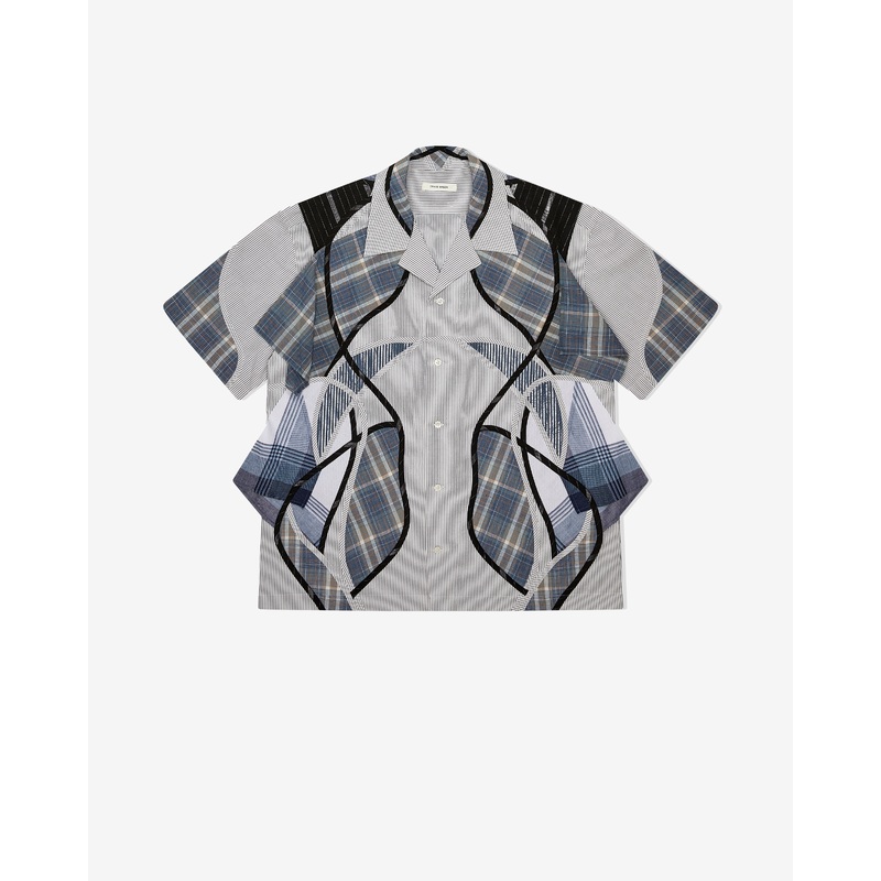 Craig Green – Men’s Patchwork Shirt – (Blue Mix)