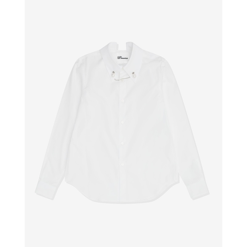 Noir Kei Ninomiya – Women’s Collar Charm Shirt – (White)