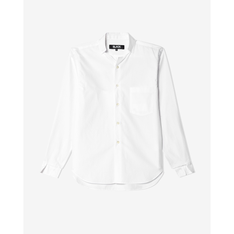 Black Comme des Garons – Cut Collar Shirt – (White)