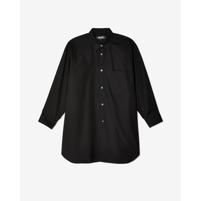 BLACK COMME DES GARONS – Polyester Detailed Shirt – (Black)