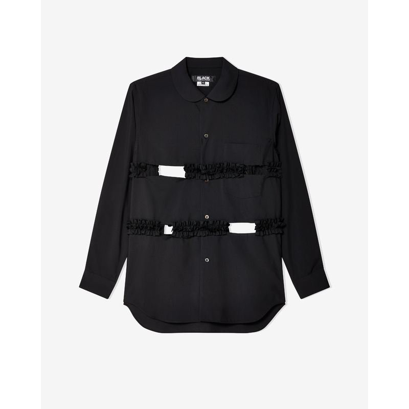 Black Comme des Garons – Ruffle Shirt – (Black)