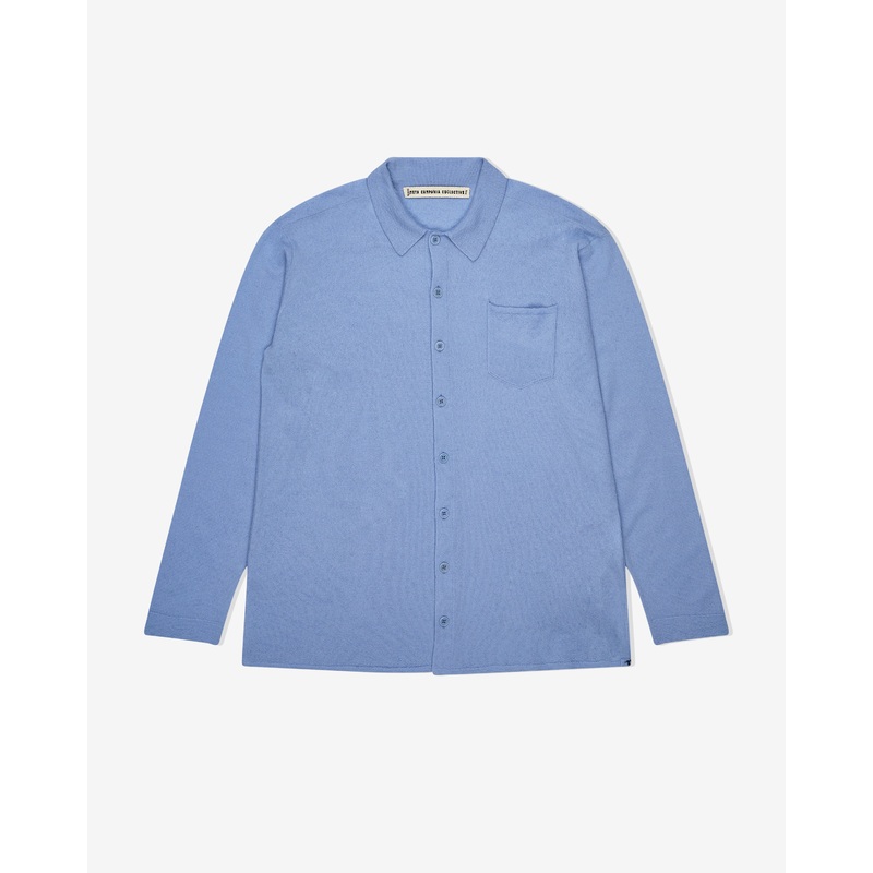 Meta Campania Collective – Men’s Pablo Unlined Cashmere Shirt – (Light Blue)