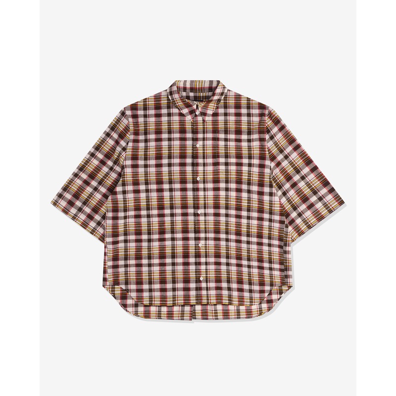 Willy Chavarria – Men’s Hacienda Short Sleeve Shirt – (Brown Check)
