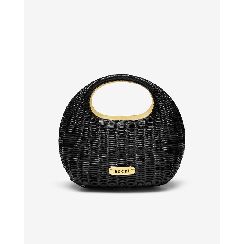 Sacai – Women’s Rattan Round Bag – (Black)