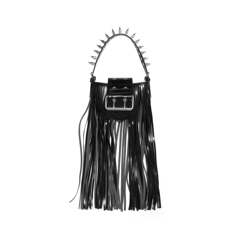 Vaquera – Womens Unisex Mini Fringe Bag – (Black)